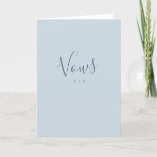 His Vows Wedding Anniversary Folded Card