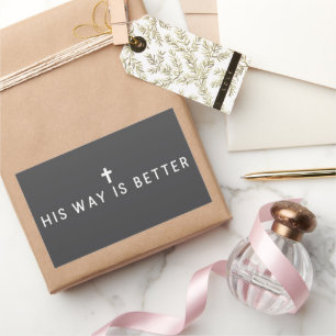 His Way Is Better Christian Jesus Faith Gift Rectangular Sticker