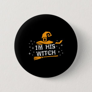 His Witch Matching Couples Halloween Costume For C 6 Cm Round Badge