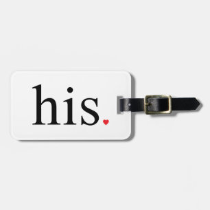 His word art, text design for couple t-shirt luggage tag