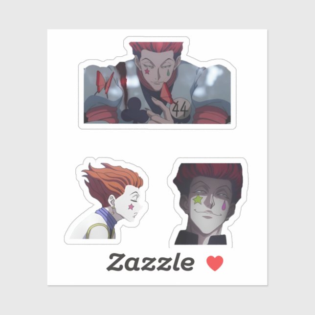 hisoka hunter x hunter anime sticker pack  (Sheet)