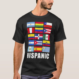 Hispanic American Flags Latina Hispanic Heritage M T-Shirt