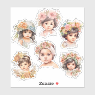 Hispanic Baby Face Florals Vintage Antique Journal