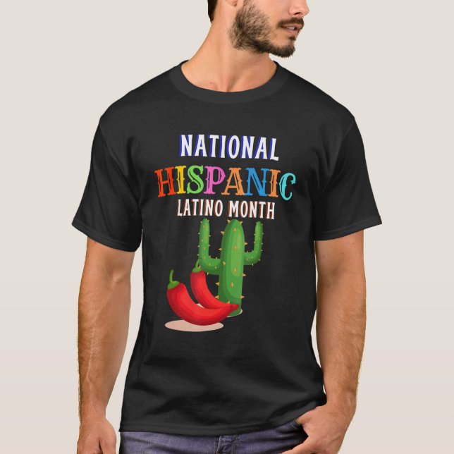 Hispanic Ceremony Month Prideful Latin Spanish Ami T-Shirt (Front)