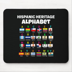 Hispanic Flag Alphabet For Teachers Educational La Mouse Mat