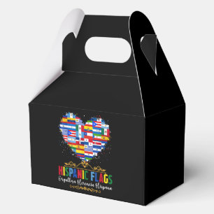 Hispanic Flags Heart Hispanic Heritage Month Favour Box