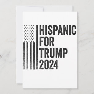 Hispanic For Trump 2024 American Patriotic Flag   Invitation
