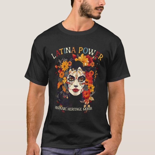 Hispanic Heritage Latina Power Flowers Women T-Shirt (Front)