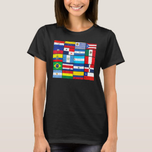 Hispanic Heritage Latino Countries Flags Men Women T-Shirt