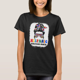 Hispanic Heritage Month 2022 Messy Bun All Countri T-Shirt