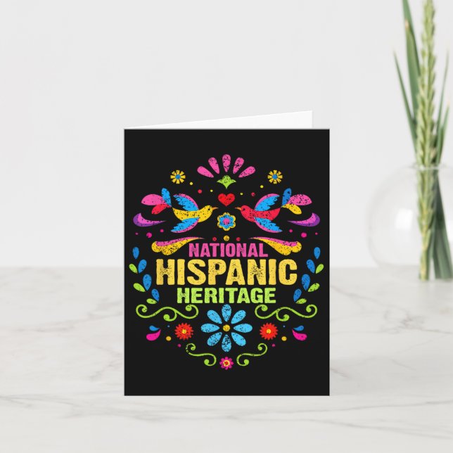 Hispanic Heritage Month All Countries Heart Hands  Card (Front)