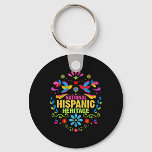 Hispanic Heritage Month All Countries Heart Hands Key Ring