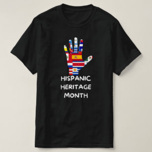 Hispanic Heritage Month, All Latin Countries Flags T-Shirt