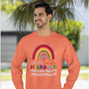 Hispanic Heritage Month Boho Rainbow and Flags Sweatshirt