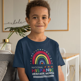 Hispanic Heritage Month Boho Rainbow and Flags T-Shirt