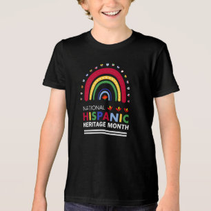  Hispanic Heritage Month Boho Rainbow and Flags   Tri-Blend Shirt