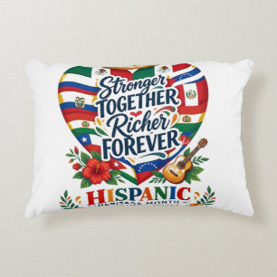 Hispanic Heritage Month Coastal Celebration Decorative Cushion