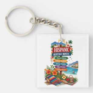 Hispanic Heritage Month Coastal Celebration Key Ring