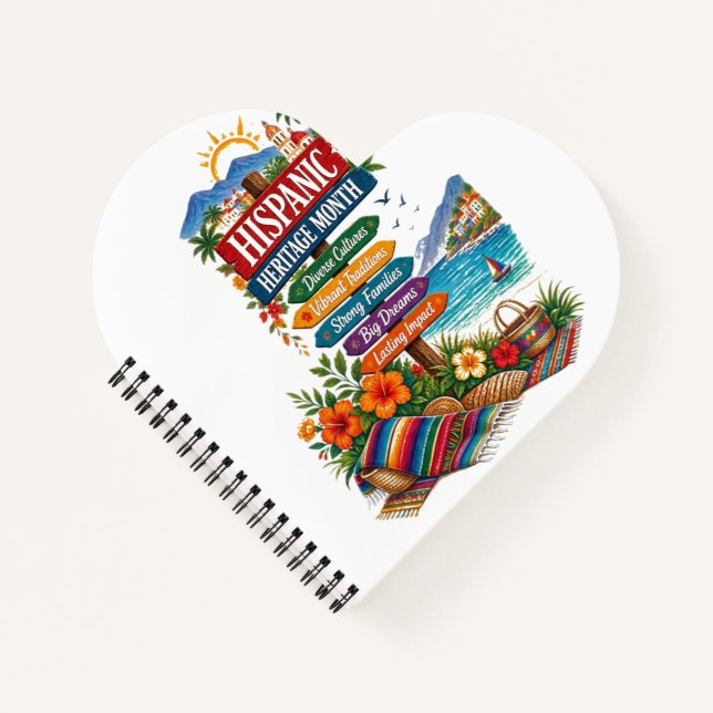 Hispanic Heritage Month Coastal Celebration Notebook (Front)