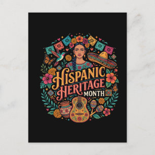 Hispanic Heritage Month Colourful Latin Folk Art C Postcard