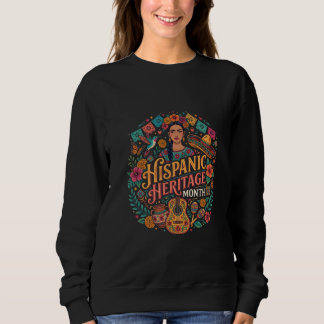 Hispanic Heritage Month Colourful Latin Folk Art C Sweatshirt