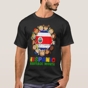 Hispanic Heritage Month Costa Rica Kids Boys Girls T-Shirt