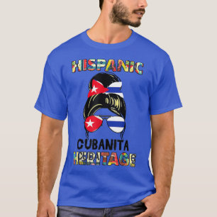 Hispanic Heritage Month Cuba s Cubanita Cuban Flag T-Shirt