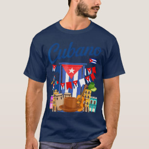 Hispanic Heritage Month Cuban Flag Design Outfit f T-Shirt