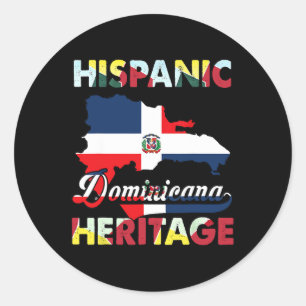 Hispanic Heritage Month Dominican Republic Flag Do Classic Round Sticker
