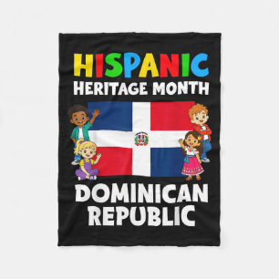 Hispanic Heritage Month Dominican Republic Flag Fleece Blanket