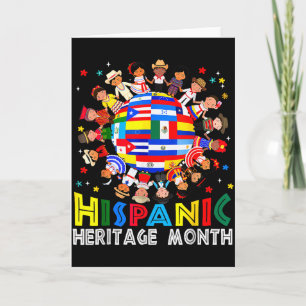 Hispanic Heritage Month Earth Childs Latin Flag Bo Card