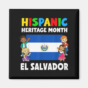 Hispanic Heritage Month El Salvador Flag Boys Magnet