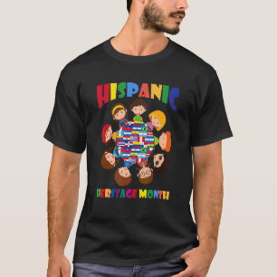 Hispanic Heritage Month Flag Kids Boy Girl Toddler T-Shirt