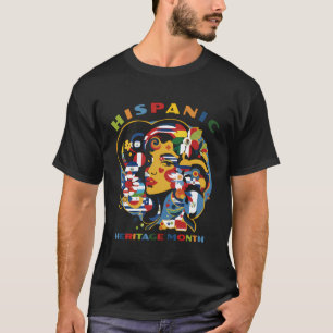Hispanic Heritage Month Flags Women Men T-Shirt