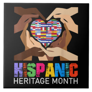 Hispanic Heritage Month Hands Heart Tile