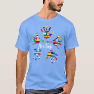 Hispanic Heritage Month Hands Hispanic Countries F T-Shirt