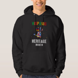 Hispanic Heritage Month Heart Hands Latino Countri Hoodie