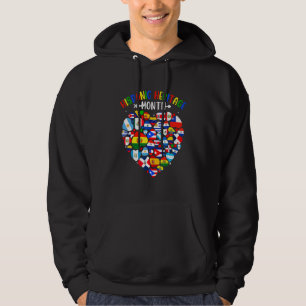 Hispanic Heritage Month Latin All Countries Heart Hoodie
