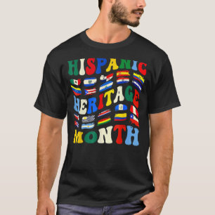 Hispanic Heritage Month Latino Countries Flag Gro T-Shirt