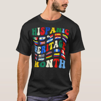 Hispanic Heritage Month  Latino Countries Flag Gro T-Shirt