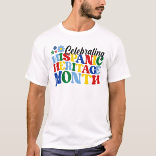 Hispanic Heritage Month Latino Countries Flag Retr T-Shirt