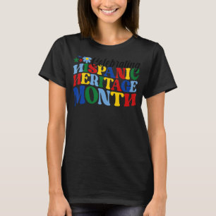 Hispanic Heritage Month Latino Countries Flag Retr T-Shirt