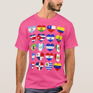 Hispanic Heritage Month Latino Countries Flags   5 T-Shirt