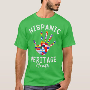 Hispanic Heritage Month Latino Countries Flags Nat T-Shirt