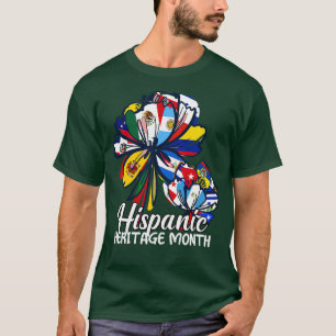 Hispanic Heritage Month Latino Countries Flags Pro T-Shirt