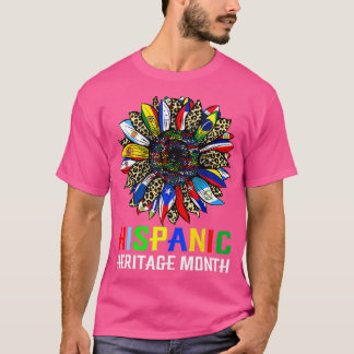 Hispanic Heritage Month Latino Countries Flags Sun T-Shirt