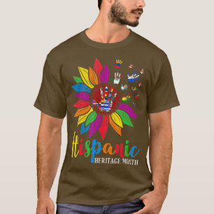 Hispanic Heritage Month Latino Countries Flags Sun T-Shirt