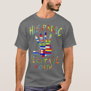 Hispanic Heritage Month Latino Countries Flags  -  T-Shirt