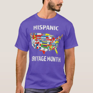 Hispanic Heritage Month Latino Countries Flags  T-Shirt