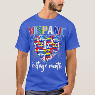 Hispanic Heritage Month Latino Countries Heart Fla T-Shirt